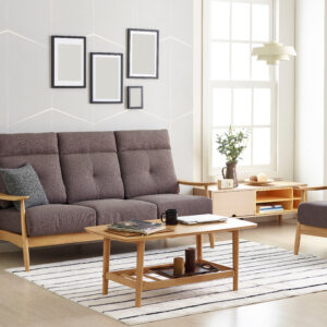 Scandinavian,Style,Livingroom,With,Fabric,Sofa,,Sofa,Table.