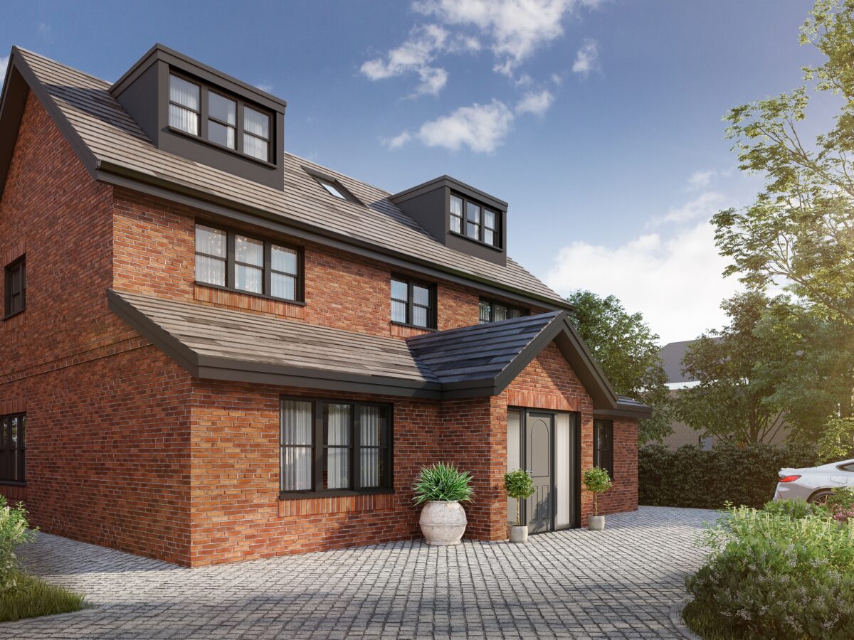 Luxury,House,Exterior,With,Brick